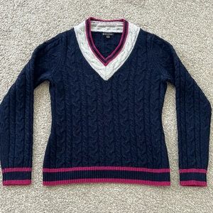 Brooks Brothers Lambs Wool Cableneck Sweater